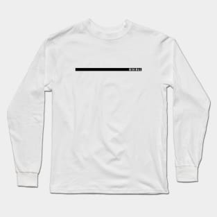 Black Minimal Bar by Minimal DM (version 2) Long Sleeve T-Shirt